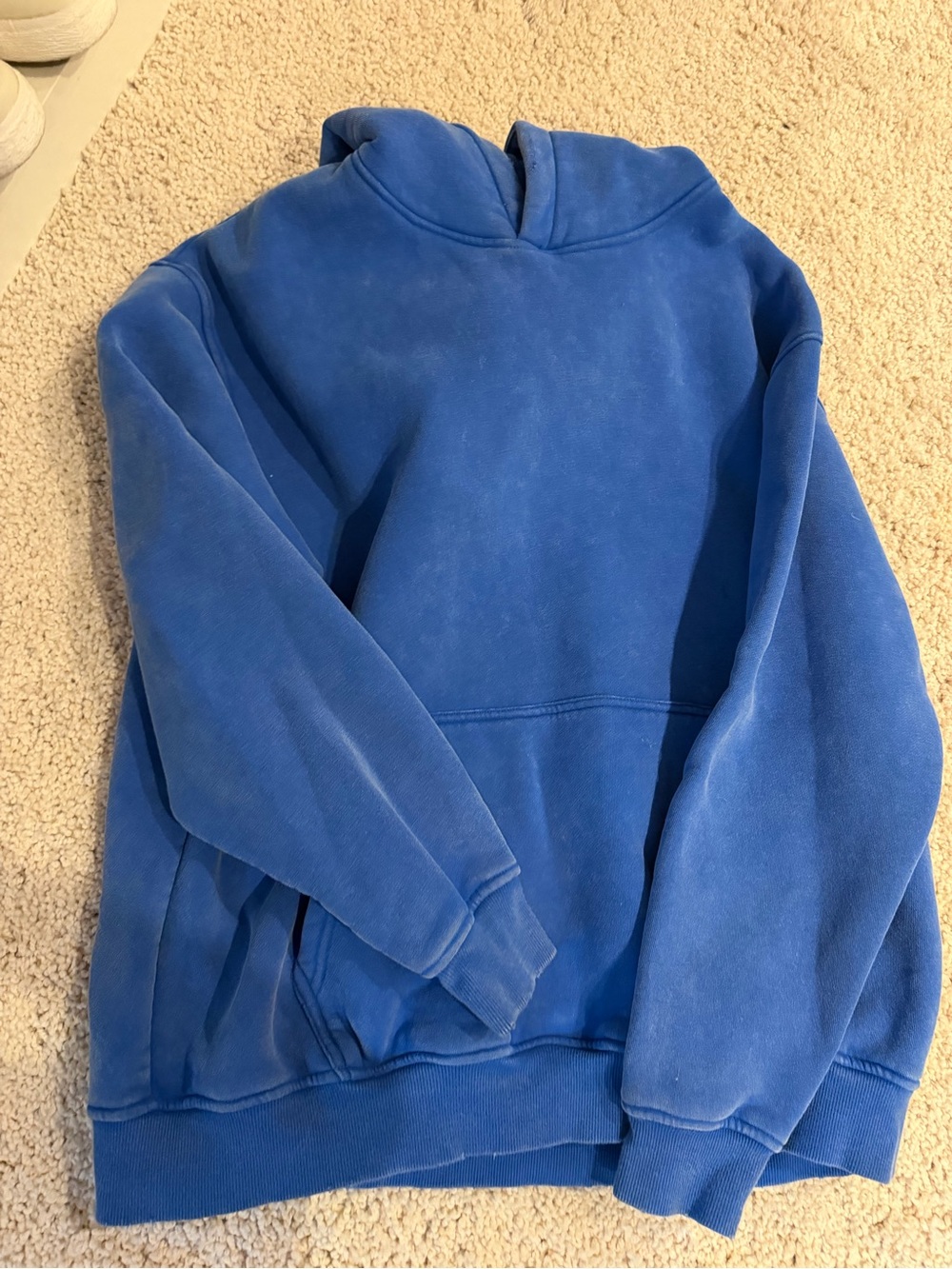 Blue Heavy Hooded Sweatshirt